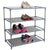 12 Pair Non-Woven Multi-Purpose Stackable Free-Standing Shoe Rack, Grey