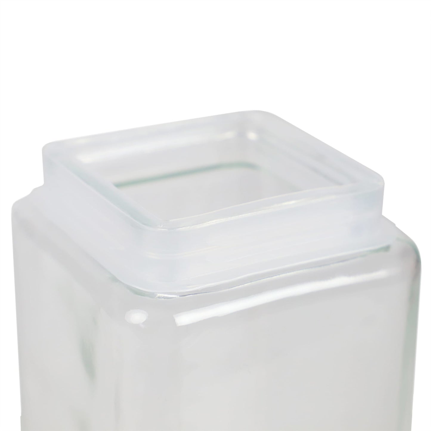 67 oz Square Glass Canister with Bamboo Lid