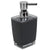 Acrylic Plastic 10 oz. Hand Soap Dispenser with Rust-Resistant Brushed Stainless Steel Pump, Black