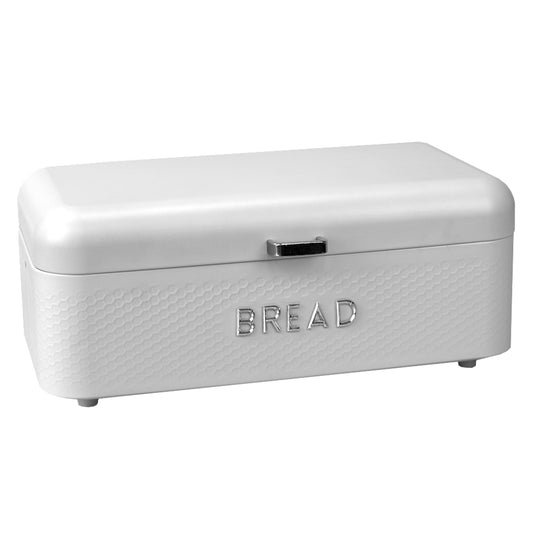 Soho Metal Bread Box, White