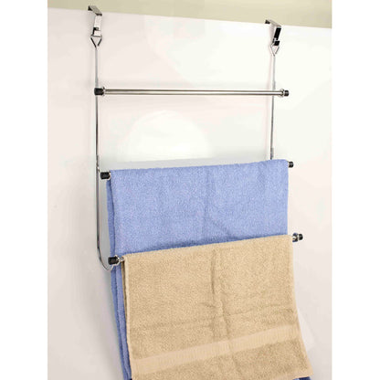 Over-the-Door Chrome Towel Rack