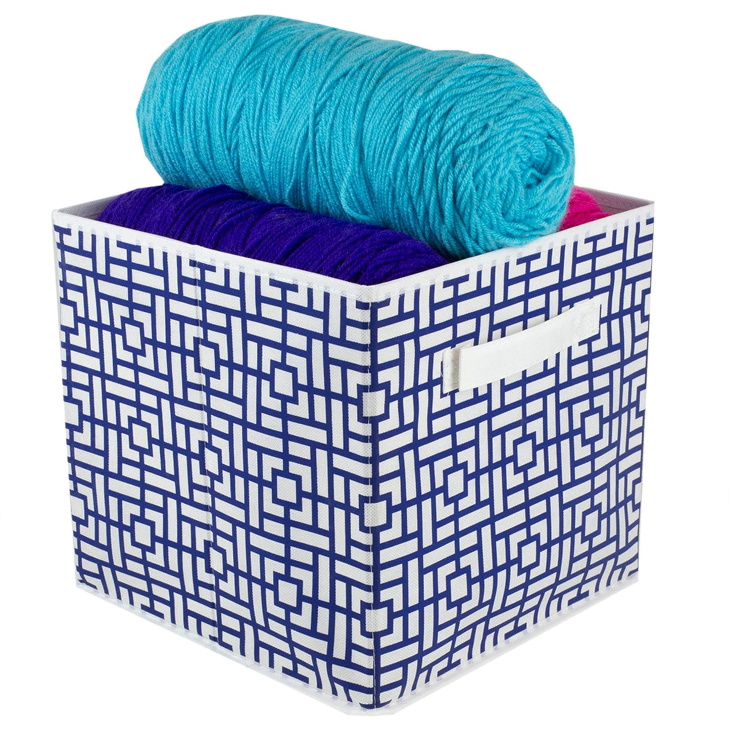 Squared  Collapsible Non-Woven Storage Cube, Navy