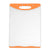 Home Basics 10” x 15” Dual Sided Plastic Cutting Board with Rubberized Non-Slip Edges, Orange - Orange