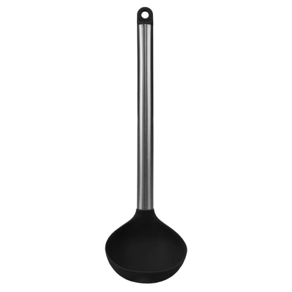 Stainless Steel Silicone Ladle, Black