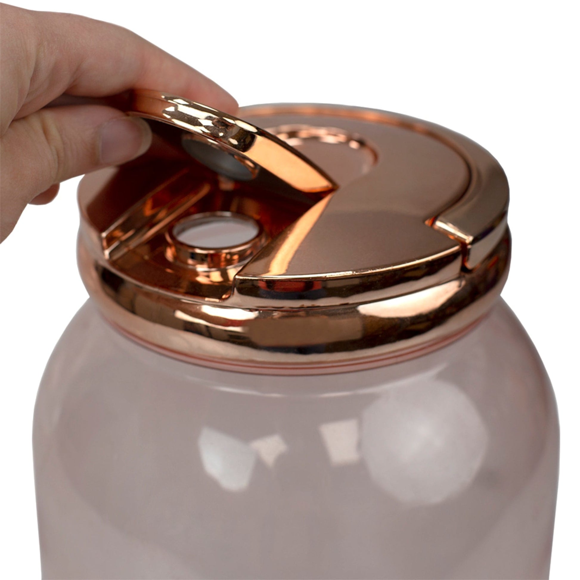 Home Basics 3.78 Lt Plastic Beverage Dispenser, Rose Gold, Each