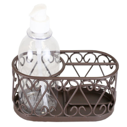 Scroll Collection Soap Dispenser with Caddy, Bronze